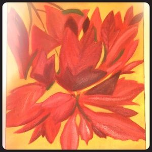 Prints are available for sale 🎉 Seasonal Poinsettia Painting